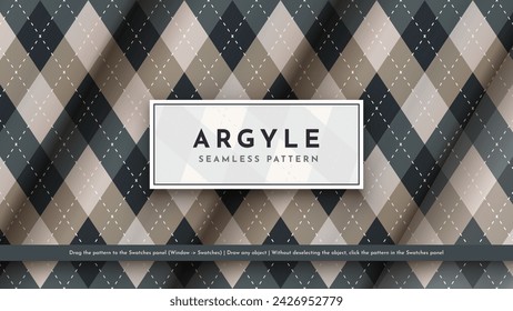 Seamless Camouflage Argyle Pattern. Traditional Scottish Texture. Fashionable Fabric. Textile Background. Vector eps 10