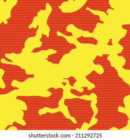 Seamless camouflage background pattern. Seamless camouflage in dotted background. Camo background pattern. Camouflage background vector.