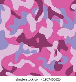 seamless camouflage background in pink for design