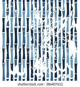 Seamless camouflage bamboo pattern with splashes on white background. You can use it in textile design, greeting cards, graphic design. 