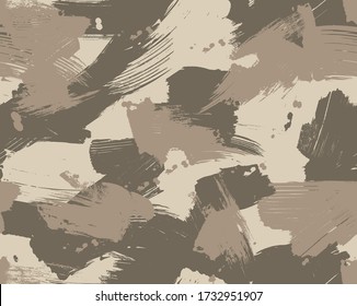Seamless camouflage brush stroke pattern 