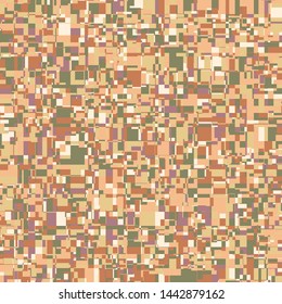Seamless camouflage with a cellular structure with superimposed chaos. Small parts. Brown desert .