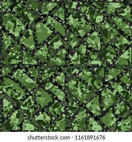Seamless camouflage colors of the jungle with superimposed network of vertical and oblique lines.