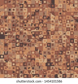 Seamless camouflage of desert colors. Broken pixels. Fashionable texture. There are shades of brown