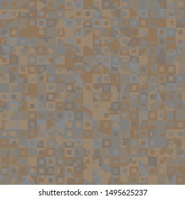 Seamless camouflage of desert colors. Broken pixels. Fashionable texture. There are shades of brown