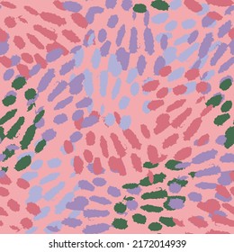 seamless camouflage from dot shape pattern on pink background , greeting card or fabric