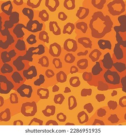 Seamless Camouflage Fashion Isolated Leather Illustration Design. Light Repeated Creative Beauty Zoo, Seamless Lines Print. Endless Camo Cat Textile Background.