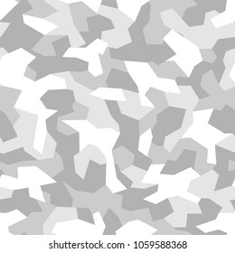 Seamless camouflage geometric pattern. Abstract modern vector background with light military texture. 