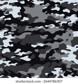 
seamless camouflage gray pattern vector classic illustration