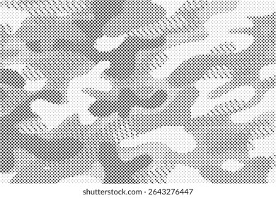 Seamless Camouflage halftone abstract pattern, Military Camouflage repeat pattern design for Army background, printing clothes, fabrics, sport jersey texture, wallpaper and wrapping paper print