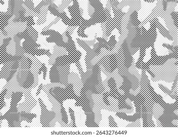 Seamless Camouflage halftone abstract pattern, Military Camouflage repeat pattern design for Army background, printing clothes, fabrics, sport jersey texture, wallpaper and wrapping paper print