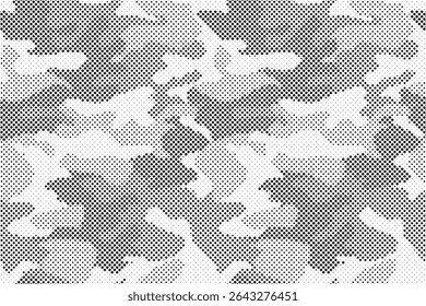 Camuflagem sem emenda padrão abstrato de meio-tom, Camuflagem militar repete projeto padrão para o fundo do Exército, impressão de roupas, tecidos, textura de camisa de esporte, papel de parede e papel de embalagem impressão