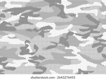 Seamless Camouflage halftone abstract pattern, Military Camouflage repeat pattern design for Army background, printing clothes, fabrics, sport jersey texture, wallpaper and wrapping paper print