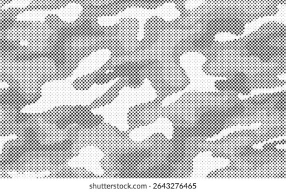 Camuflagem sem emenda padrão abstrato de meio-tom, Camuflagem militar repete projeto padrão para o fundo do Exército, impressão de roupas, tecidos, textura de camisa de esporte, papel de parede e papel de embalagem impressão