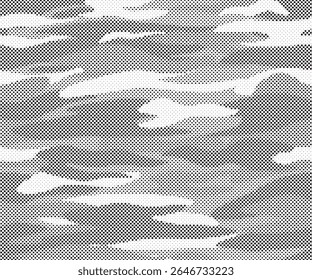 Camuflagem sem emenda padrão abstrato de meio-tom, Camuflagem militar repete projeto padrão para o fundo do Exército, impressão de roupas, tecidos, textura de camisa de esporte, papel de parede e papel de embalagem impressão