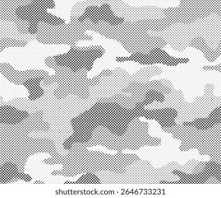 Camuflagem sem emenda padrão abstrato de meio-tom, Camuflagem militar repete projeto padrão para o fundo do Exército, impressão de roupas, tecidos, textura de camisa de esporte, papel de parede e papel de embalagem impressão