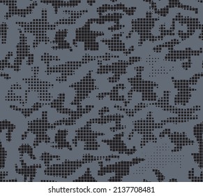 Seamless Camouflage halftone square abstract pattern, Military Camouflage repeat pattern design for Army background, printing clothes, fabrics, sport jersey texture, wallpaper and wrapping paper print