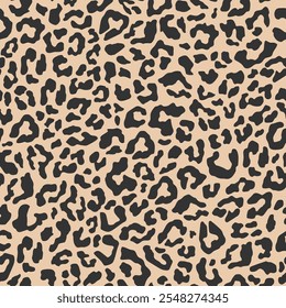 Camuflagem sem costura pele de leopardo. fundo abstrato manchas escuras impressão de laranja para tecido e roupas. Ilustração vetorial