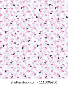 Seamless camouflage in light Pink pattern with repeating element. Polygonal mosaic series for your design. Vector