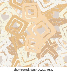 Seamless camouflage made of randomly scribbled colored rounded squares.