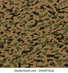 Seamless camouflage military pattern. Khaki abstract background. Texture for army vector illustration