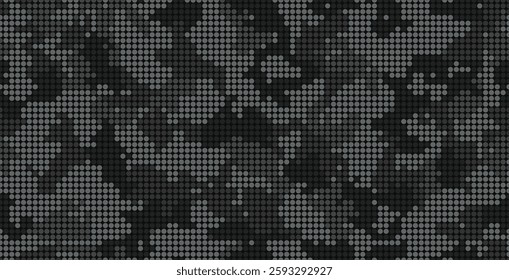 Seamless camouflage military uniform circle dot pattern.