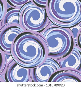 Seamless camouflage from multi-colored spirals.