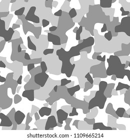 Seamless camouflage pattern. Abstract classic camo military texture background. Vector illustration.