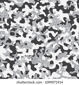 Seamless camouflage pattern. Abstract exotic floral military background. Camouflage seamless pattern for army, navy, hunting, fashion cloth textile. Color modern soldier . Vector facric texture. 