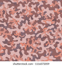 Seamless camouflage pattern. Abstract exotic floral military background. Camouflage seamless pattern for army, navy, hunting, fashion cloth textile. Color modern soldier . Vector facric texture. 