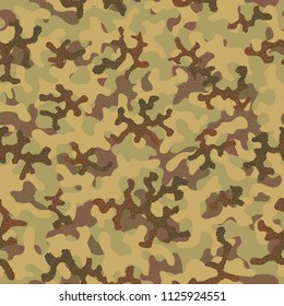 Seamless camouflage pattern. Abstract exotic floral military background. Camouflage seamless pattern for army, navy, hunting, fashion cloth textile. Color modern soldier . Vector facric texture. 