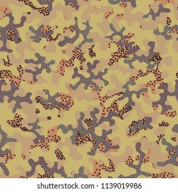 Seamless camouflage pattern. Abstract exotic floral military background. Camouflage seamless pattern for army, navy, hunting, fashion cloth textile. Color modern soldier . Vector facric texture. 
