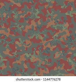 Seamless camouflage pattern. Abstract exotic trend floral military background. Camouflage seamless pattern for army, navy, hunting, fashion cloth textile. Color modern soldier . Vector fabric texture.
