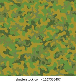Seamless camouflage pattern. Abstract exotic floral military background. Camouflage seamless pattern for army, navy, hunting, fashion cloth textile. Color modern soldier . Vector facric texture. 