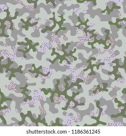 Seamless camouflage pattern. Abstract exotic floral military background. Camouflage seamless pattern for army, navy, hunting, fashion cloth textile. Color modern soldier . Vector facric texture. 