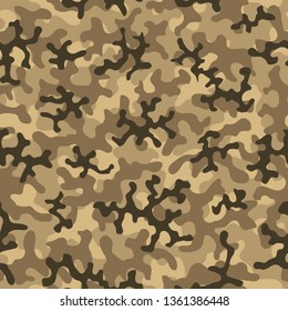 Seamless camouflage pattern. Abstract exotic trend floral military background. Camouflage seamless pattern for army, navy, hunting, fashion cloth textile. Color modern soldier . Vector fabric texture.