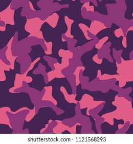 Seamless camouflage pattern. Abstract modern military camo texture background. Vector illustration.