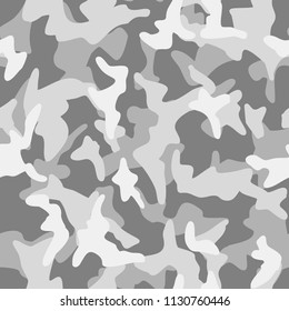 Seamless camouflage pattern. Abstract modern military camo texture background. Vector illustration.