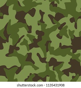 Seamless camouflage pattern. Abstract modern military camo texture background. Vector illustration.