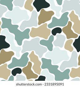 seamless camouflage pattern with abstract organic spots