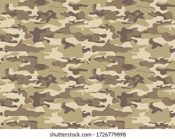 Seamless camouflage pattern. Army background. The print on the fabric.Hunting and fishing clothing. Modern vector design