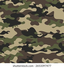 
Impresión clásica de la moda de la textura del ejército del patrón del camuflaje inconsútil