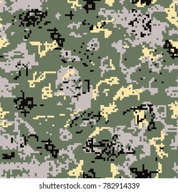 Seamless camouflage pattern for army, hunting and other use. Vector illustration.