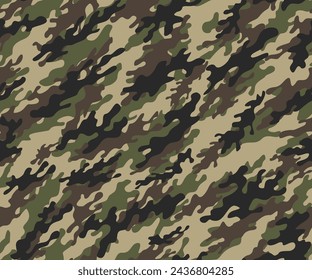 
Seamless camouflage pattern, army texture, vector illustration, street modern background