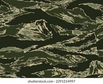
Seamless camouflage pattern, army uniform texture, vector modern green background