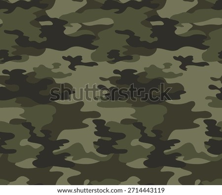 Seamless camouflage pattern, army vector khaki background, modern texture