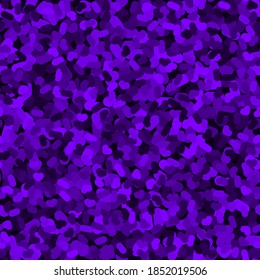 Fondo del patrón de camuflaje sin foco. Estilo de ropa decorativa enmascarando la huella repetida de camo. Textura morado. Ilustración vectorial de elemento de diseño.