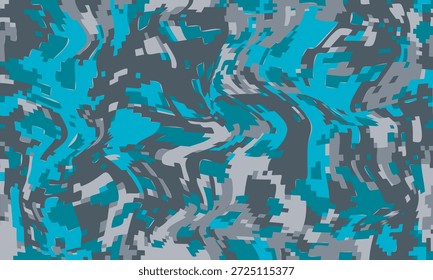 padrão de camuflagem sem costura com cores azuladas