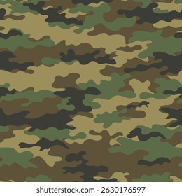 
seamless camouflage pattern, classic military background, fashion print design
