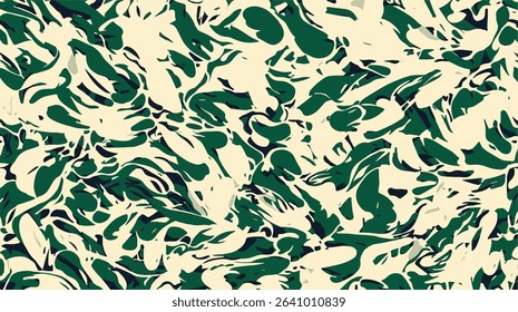 Seamless camouflage pattern. Close-up of military camouflage uniform surface. Seamless texture for printing on clothes, paper, fabric, military paint. Army background, vector pattern.